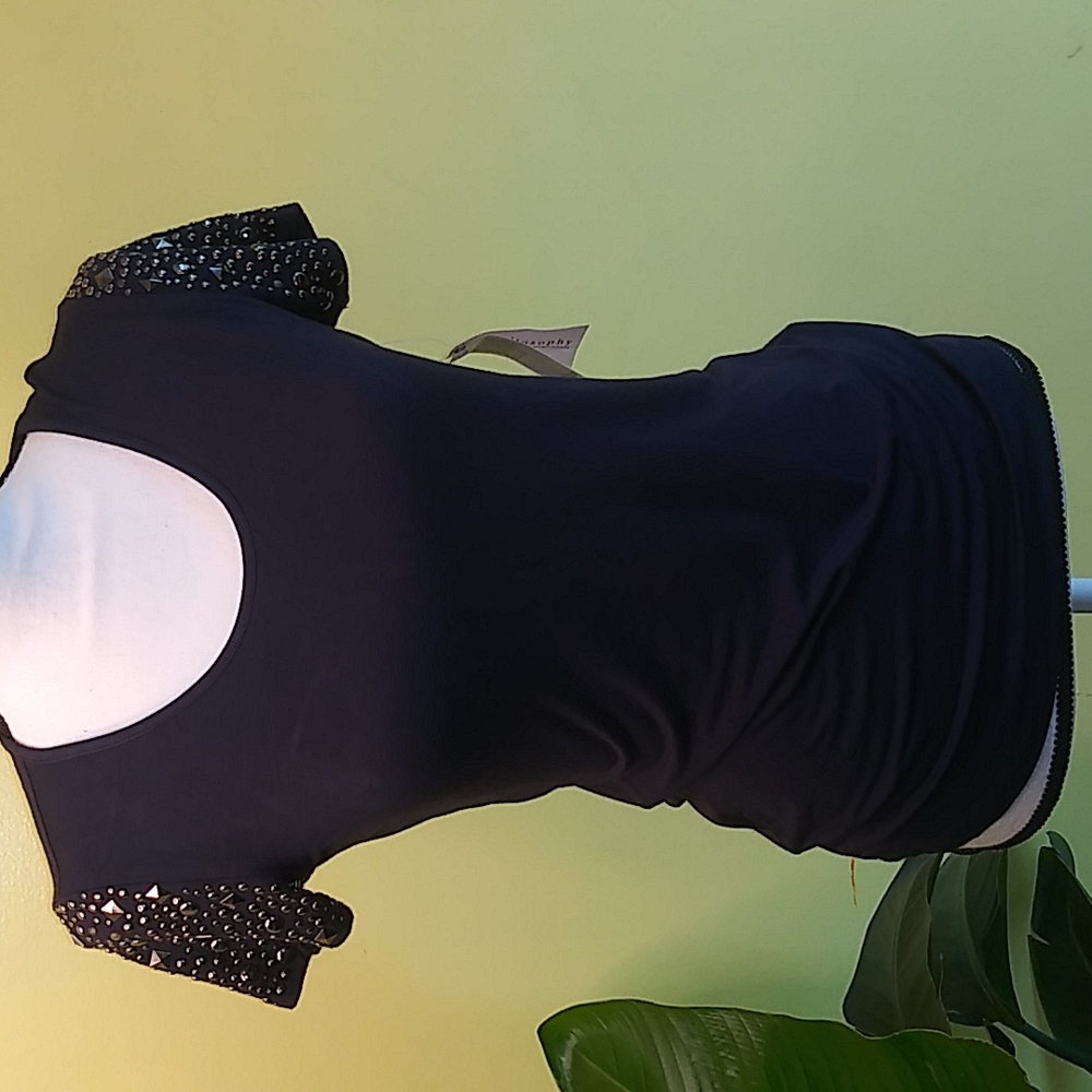 Philosophy Black Studded Sleeve Size XS - Picture 1 of 9